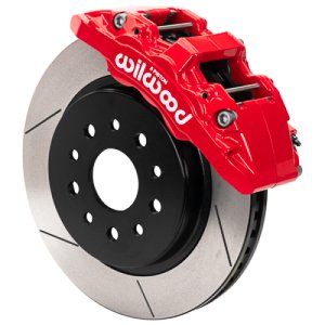 Jeep Wrangler Brake Kit - Front - Wilwood - Aero6-DM Slotted - Red - `18-`25