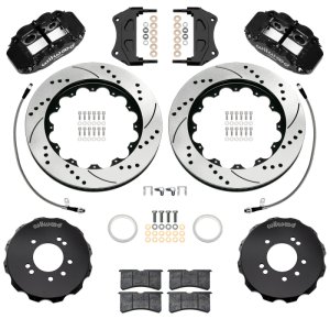 Nissan Skyline Brake Kit - Front - Wilwood - Superlite 6R + 14.00in D/S Rotors + Flexlines - Black - `99-`02