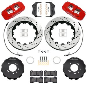 Nissan Skyline Brake Kit - Front - Wilwood - Aerolite 6R + 14.00in D/S Rotors + Flexlines - Red - `99-`02