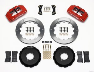 Scion xB Brake Kit - Front - Wilwood - FSLI4 Calipers + Oversized Rotors - Red - `03-`05