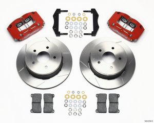 Pontiac GTO Brake Kit - Rear - Wilwood - Dynapro Radial Rear Kit 12.19in Drilled - Red - `04-`06