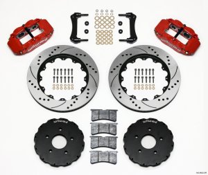 Chevrolet Corvette C6 Brake Kit - Front - Wilwood - Narrow Superlite 6R + Performance Drilled Rotors - Red - `05-`13