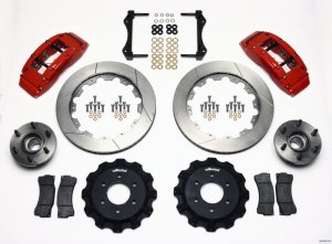Ford F150 Brake Kit - Front - Wilwood - TC6R Calipers + 16.00in Directional Vane Rotors + BP-10 Pads - Red - `04-`08