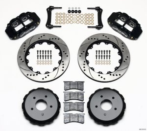 Chevrolet Corvette Brake Kit - Rear - Wilwood - Forged Narrow Superlite 4R Calipers + BP-10 Pads + 14.00in Drilled Rotors - `97-`04