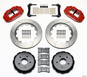Chevrolet Corvette C5 Brake Kit - Rear - Wilwood - Narrow Superlite 4R, 14.00in Rotors - Red - `97-`04