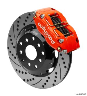 Subaru Impreza Brake Kit - Front - Wilwood - 12.00in Drilled Rotors + Dynapro Radial Calipers - Red - `99-`17