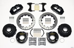 Ford Mustang Brake Kit - Rear - Wilwood - Narrow Superlite 4R + 12.88in Drilled Rotors - `05-`14