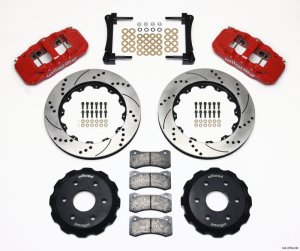 GMC Truck/SUV 1500 Brake Kit - Front - Wilwood - AERO6 + 14.25in Drilled Rotors - Red - `99-`14