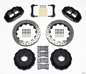 Pontiac Firebird Brake Kit - Rear - Wilwood - Narrow Superlite 4R + BP-10 Pads + Drilled Rotors - `98-`02