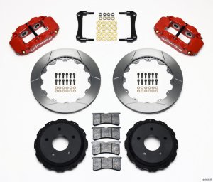 Chevrolet Camaro Brake Kit - Rear - Wilwood - Superlite 4R + BP-10 Pads + Rotors - Red - `98-`02 Chevrolet Camaro Brake Kit - Rear - Wilwood - Superlite 4R + BP-10 Pads + Rotors - Red - `98-`02