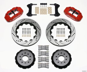 Pontiac Firebird Brake Kit - Front - Wilwood - Superlite 6R + 14.00in Drilled Rotor - Red - `98-`02