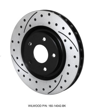 Chevrolet Corvette Brake Rotors (2) - Front - Wilwood - SRP Dimpled - Black - `97-`04