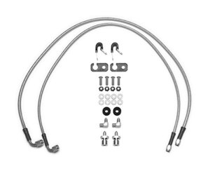 Jeep JL Brake Line Kit - Front - Wilwood - Flexline 33in -3 M10-1.0 IF 1/8-27 NPT Straight 90 Degree - `18-`22