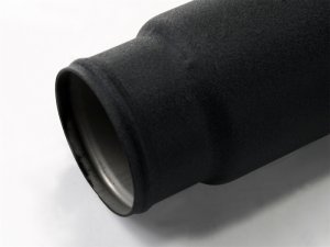 Dodge Ram 2500 Intercooler Charge Pipe - Cold Side - aFe - BladeRunner Cold Side, 3.5 in to 3.0 in - Black - `03-`07