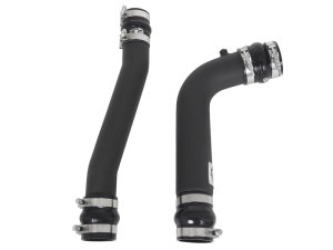 Dodge Diesel Trucks Intercooler Tubes - aFe - BladeRunner 3 IN & 3-1/2 IN Aluminum Hot and Cold Charge Pipe Kit - Black - `07-`09