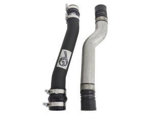 Dodge Diesel Trucks Intercooler Tubes - aFe - BladeRunner 3 IN & 3-1/2 IN Aluminum Hot and Cold Charge Pipe Kit - Black - `07-`09