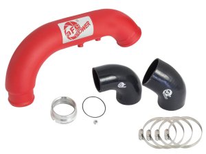 GMC Canyon Intercooler Charge Pipe - Cold Side - aFe - BladeRunner 3in Aluminum - Red - `16-`20