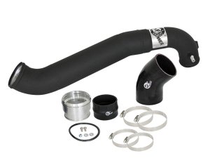 Ford F-150 Intercooler Tube - Cold Side - aFe - BladeRunner 3.5in to 3in - Black - `17-`19