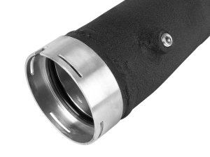 Ford Ranger Intercooler Tube Kit - aFe - BladeRunner 3 IN Aluminum Hot and Cold Charge Pipe Kit - Wrinkle Black Powder-Coated - `19-`23