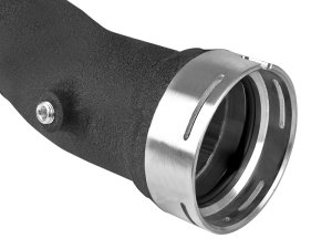 Ford Ranger Intercooler Tube Kit - aFe - BladeRunner 3 IN Aluminum Hot and Cold Charge Pipe Kit - Wrinkle Black Powder-Coated - `19-`23