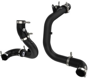 Volkswagen GTI Intercooler Charge Pipe Kit - aFe - BladeRunner Aluminum Hot and Cold - Black - `15-`21
