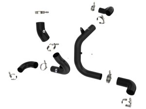 Volkswagen GTI Intercooler Charge Pipe Kit - aFe - BladeRunner Aluminum Hot and Cold - Black - `15-`21