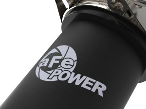 Volkswagen GTI Intercooler Charge Pipe Kit - aFe - BladeRunner Aluminum Hot and Cold Charge Pipe Kit w/ Turbo Muffler Delete - Black - `15-`21