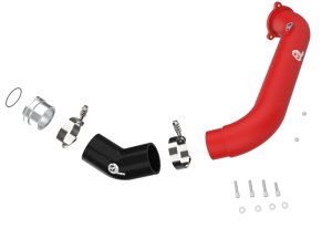 Toyota GR Supra Charge Pipe - aFe - BladeRunner 2-3/4 IN Aluminum Hot - Red - `21-`24