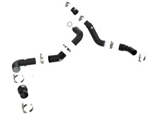RAM 1500 Intercooler Pipe Kit - aFe - BladeRunner 3in Aluminum Hot & Cold Charge Pipe - Black - `16-`19
