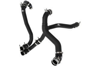 Ford F-150 Intercooler Charge Pipe Kit - aFe - 3 IN Aluminum Hot and Cold - Black - `21-`25