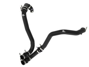 Ford Raptor Intercooler Charge Pipe Kit - aFe - 3 IN Aluminum Hot and Cold - Black - `21-`25