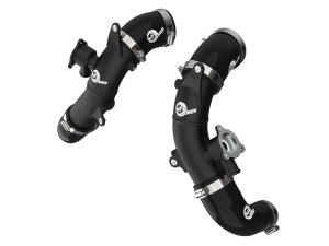 Toyota Tundra Intercooler Pipe - aFe - BladeRunner 2.5in Aluminum Hot Charge - Black - `22-`25