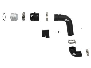 Ford F350 Cold Charge Pipe - aFe - BladeRunner 3 In. - Black - `23-`24