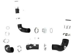 Kia Stinger Charge Pipe Kit - aFe - BladeRunner - Wrinkle Black - `22-`23