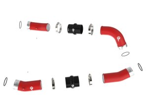 Toyota Tacoma Charge Pipe Kit - aFe - BladeRunner 2.5in & 3in Aluminum Hot & Cold - Red - `24-`25