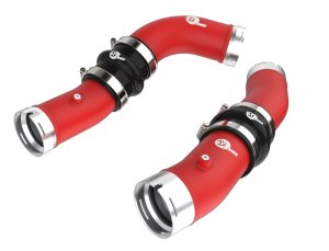 Toyota Tacoma Charge Pipe Kit - aFe - BladeRunner 2.5in & 3in Aluminum Hot & Cold - Red - `24-`25