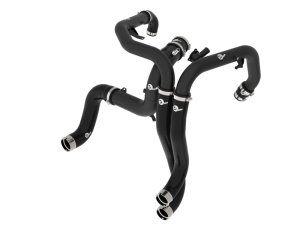 Ford Ranger Charge Pipe Kit - Hot Side + Cold Side - aFe - BladeRunner Aluminum, 2.25 in Hot Side / 3 in Cold Side - Wrinkle Black - `24-`25