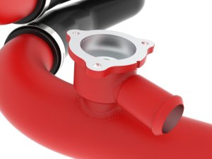 Ford Ranger Charge Pipe Kit - Hot Side + Cold Side - aFe - BladeRunner Aluminum, Hot & Cold; 2-1/4 in Hot Side & 3 in Cold Side; Factory-Style Quick-Connects - Textured Red - `24-`25