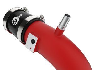 Ford Ranger Charge Pipe Kit - Hot Side + Cold Side - aFe - BladeRunner Aluminum, Hot & Cold; 2-1/4 in Hot Side & 3 in Cold Side; Factory-Style Quick-Connects - Textured Red - `24-`25