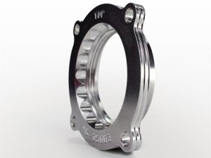 Dodge Durango Throttle Body Spacer - aFe - Silver Bullet, Serrated/Helix - Silver - `11-`25