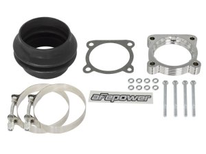 Infiniti QX80 Throttle Body Spacer - aFe - Silver Bullet, Serrated/Helix - `14-`24