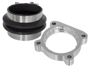 Infiniti QX80 Throttle Body Spacer - aFe - Silver Bullet, Serrated/Helix - `14-`24