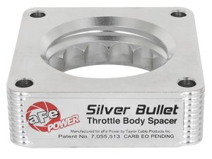 Infiniti Q50 Throttle Body Spacer - aFe - Silver Bullet, Serrated/Helix Design - `14-`15