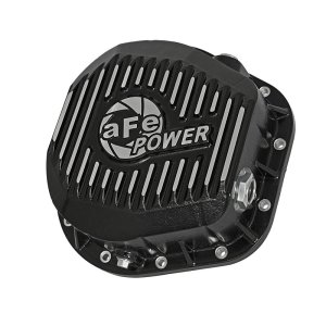 Ford F-250 Rear Differential Cover - aFe - Pro Series - Black with Machined Fins - `86-`25