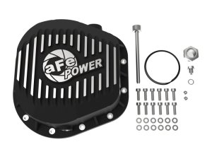 Ford F-350 Rear Differential Cover - aFe - Pro Series - Black with Machined Fins - `86-`25