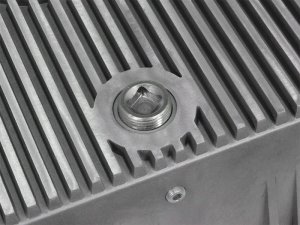 Dodge RAM Transmission Pan - aFe - Street Series w/ Machined Fins - Raw - 2006