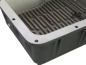 Chevrolet Silverado 2500HD Transmission Pan - aFe - Pro Series Deep, Allison A1000 - Black w/ Machined Fins - `01-`19