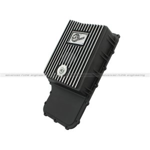 GMC Sierra 3500HD Transmission Pan - aFe - Pro Series Deep, Allison A1000 - Black w/ Machined Fins - `01-`19
