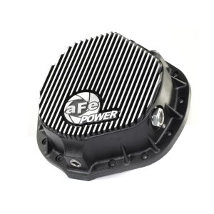 Dodge Diesel Trucks Differential Cover - Rear - aFe - Pro Series w/ Machined Fins & Gear Oil - Black - `03-`05