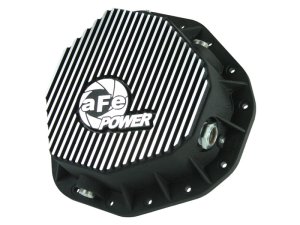 Dodge Ram 2500 Differential Cover - Rear - aFe - Pro Series, Magnetic Drain/Fill, Oil Level Sight Glass - Black with Machined Fins - `03-`05 Dodge Ram 2500 Differential Cover - Rear - aFe - Pro Series, Magnetic Drain/Fill, Oil Level Sight Glass - Black with Machined Fins - `03-`05